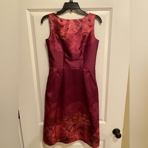 Chi Chi of London Bordeaux Floral Party Dress